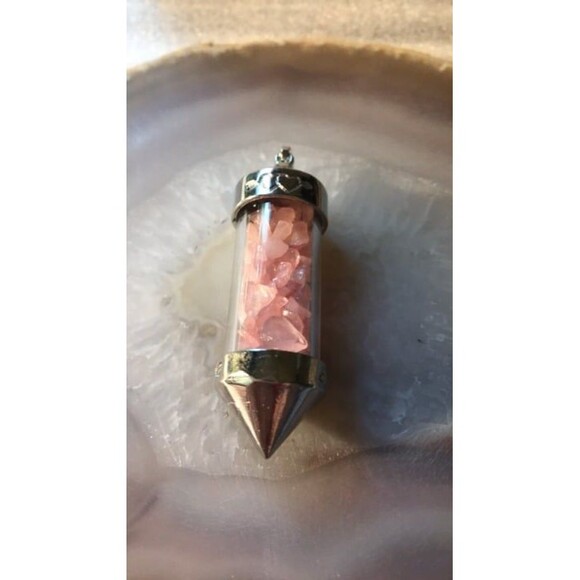Jewelry - Rose Quartz Chips Pendant/Pendulum